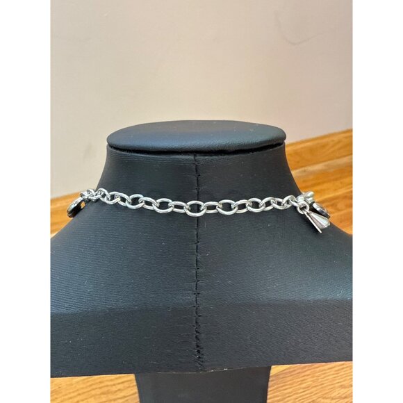 Monet Silver-Tone Chunky Leaf Chain Necklace With Adjustable Clasp - Picture 4 of 5